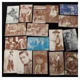 Lot, arcade cards: backs blank of cowboy star Tom