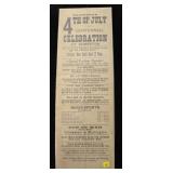Broadside 22" x 7.5" "Glorius 4th of July &