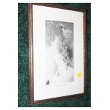 12" x 8" paint "The White Mans Fancy," framed