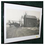 Reprint: Texaco Gas Station with steam tractor,