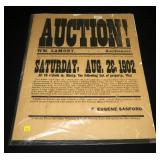 Broadside 23" x 18.5" "Auction" Wm. Lamount