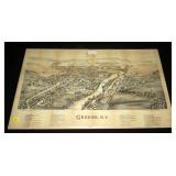 Litho by Burleigh of "Greene, NY" 1890, 16" x 26"