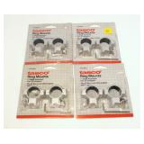 Lot, 4 sets #797 MAC ring mounts 1"matte aluminum