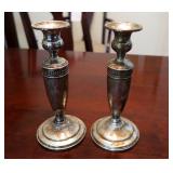 Pair of 8" Sterling silver weighted candle sticks