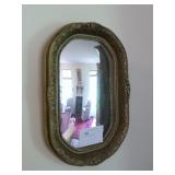 19.5" x 13.5" framed convex mirror