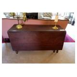 48" Cherry 6 leg drop leaf table with