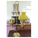 Electric student lamp, 25" high