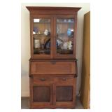 38.5" Victorian Walnut 2-pc. secretary