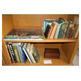 Lot, assorted books and oak trinket box