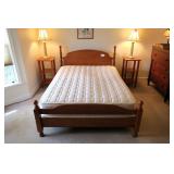 Maple Queen size bed with mattress and box spring