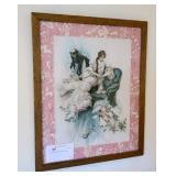 21.5 x 17.5" framed Harrison Fisher 1904 print