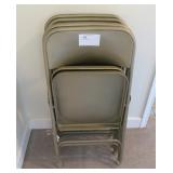 Set of 4 metal folding chairs