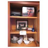Lot,  Cabinet contents,  assorted china,
