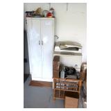 Lot, Metal utility cabinet, Toshiba 20 60 copier,