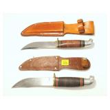 2- Knives with sheaths: L66 Western with 4.5"