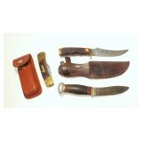 3- Knives: Remington RH32 with 4" blade and sheath