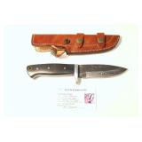 Kevin Johnson Mint Damascus steel drop point
