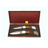 Set of two NWTF Maxam folders in presentation case