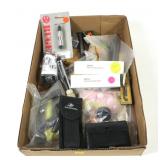 Lot, gun parts, sights and miscellaneous