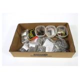 Lot, lure swivels, spinner blade, misc lure parts