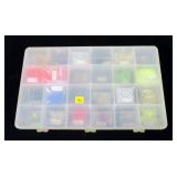 Lot, lure parts, beads in plastic box