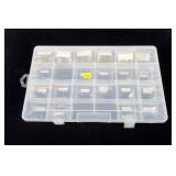 Lot, snap swivels for lures in plastic box