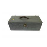 Wood tackle box with contents