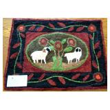 17" x 22.5" hook rug