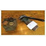 Lot - Eagle miniature C/I stove and Sargent & Co.
