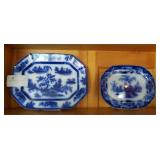 Lot - 2 Flow Blue Platters,