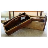 Lot - 2 Pine primitive totes
