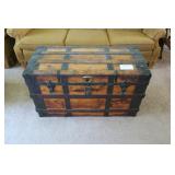 Flat top trunk with assorted baskets
