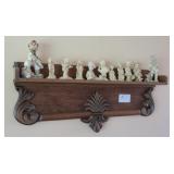 42" Oak Clock / Knick-knack shelf