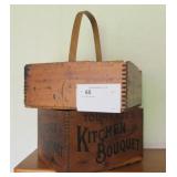 Lot, dovetailed boxes