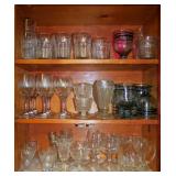 Lot, assorted stemware, glasses
