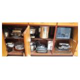Large lot of stainless steel pots and pans,
