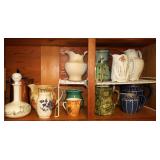 Lot, assorted pitchers