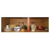 Lot, assorted glass and pottery