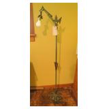 Iron deco bridge lamp