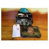 Vintage tole Singer sewing machine can