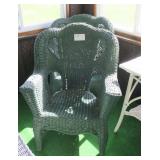 2 - Wicker arm chairs