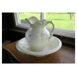 Washbowl and pitcher