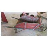 Wooden wheelbarrow