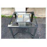 24" Square glass top patio table