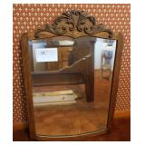 30 x 20" oak beveled mirror