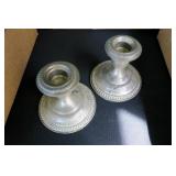 Lot, Pair of weighted Sterling Silver