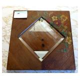 18" hanging decorated mirror