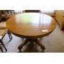45" Round Oak Pedestal dining table