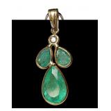 14K Yellow gold bezel set pear shaped