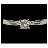 14K White gold 0.30 ct. round brilliant cut